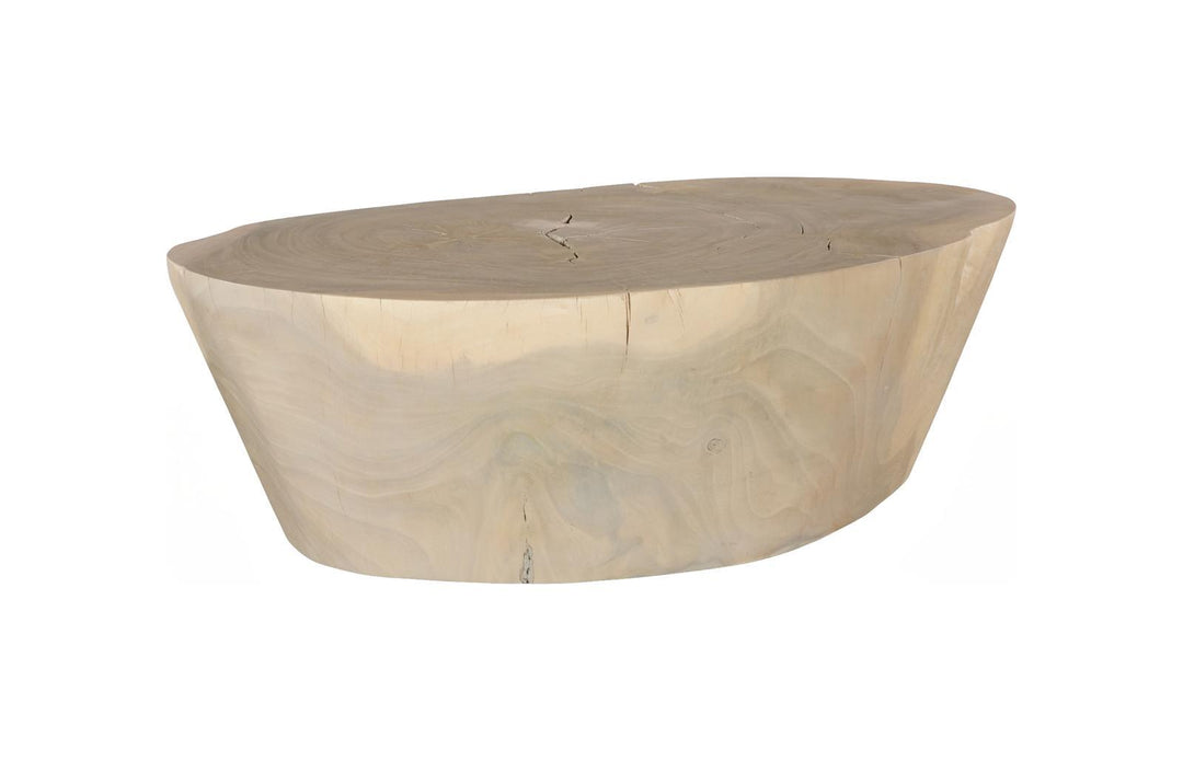 Lathe Coffee Table, Bleached, Large by Phillips Collection — view 3