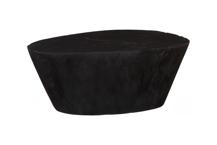 Lathe Coffee Table, Black, Medium by Phillips Collection — view 1