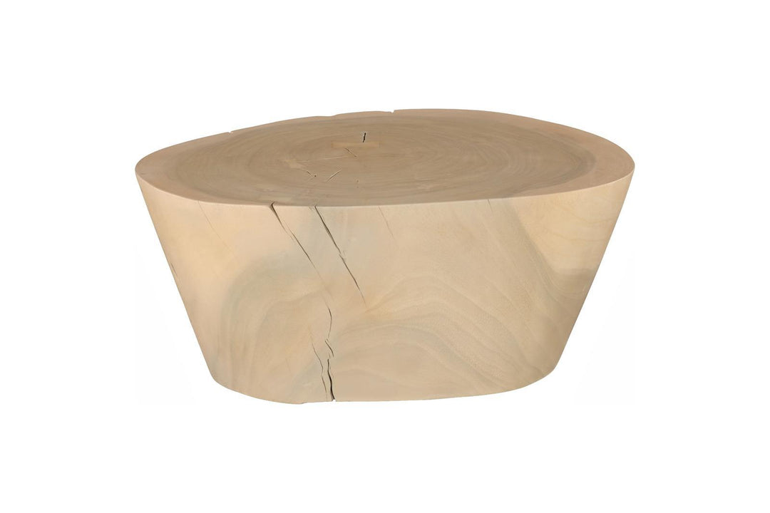 Lathe Coffee Table, Bleached, Small by Phillips Collection — view 1