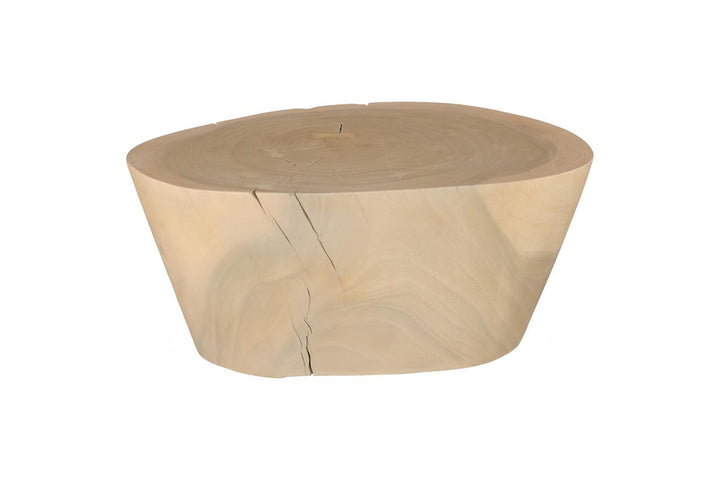 Lathe Coffee Table, Bleached, Small by Phillips Collection — view 1