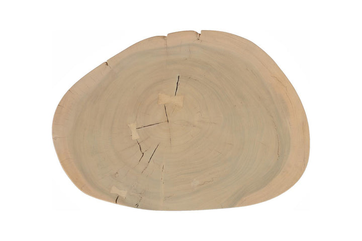 Lathe Coffee Table, Bleached, Small by Phillips Collection — view 2