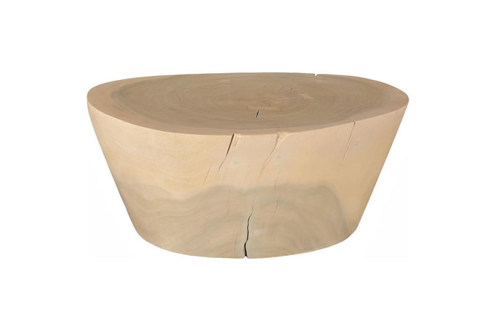 Lathe Coffee Table, Bleached, Small by Phillips Collection — view 3