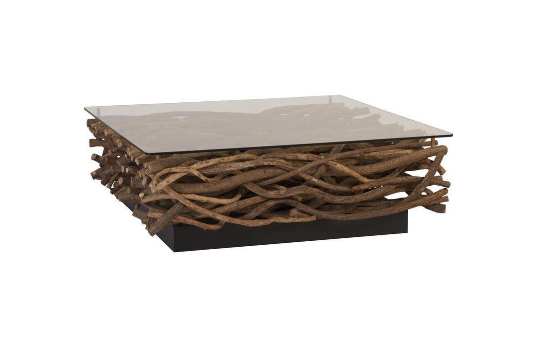 Vine Coffee Table, with Glass by Phillips Collection — view 1