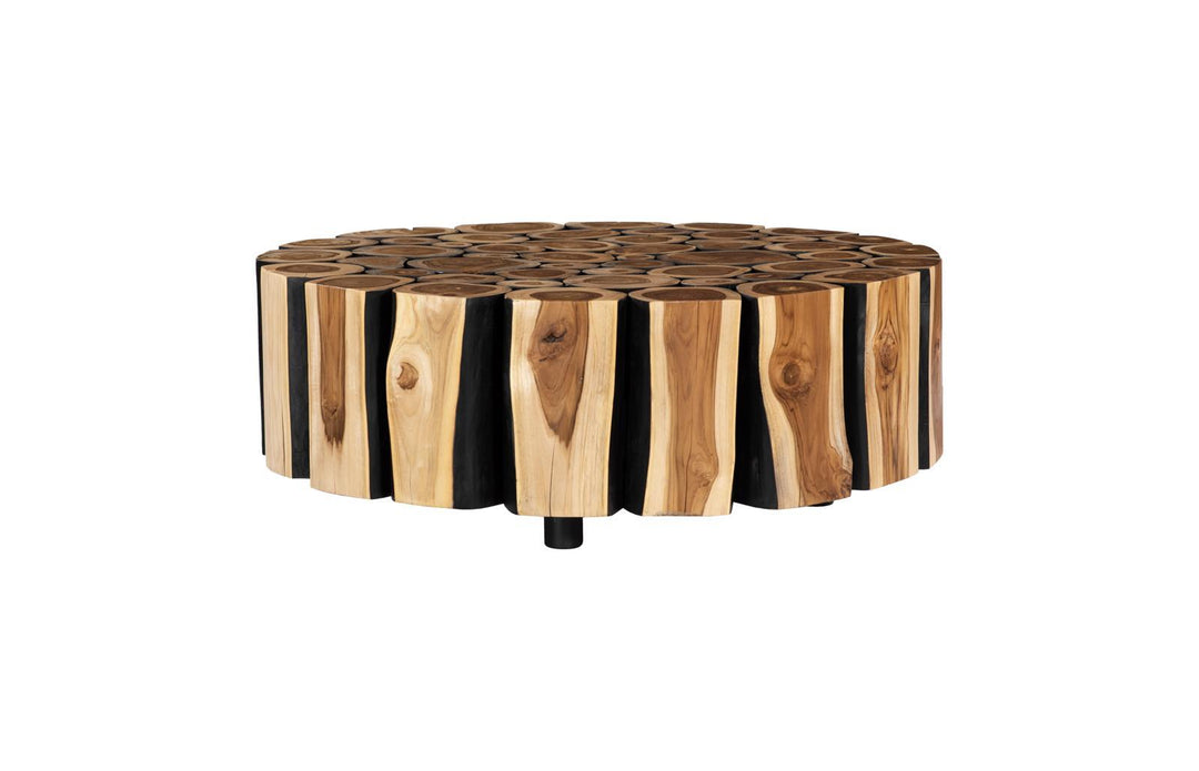 Boscage Coffee Table on Black Metal Legs, Round by Phillips Collection — view 1
