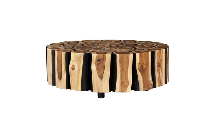 Boscage Coffee Table on Black Metal Legs, Round by Phillips Collection — view 1