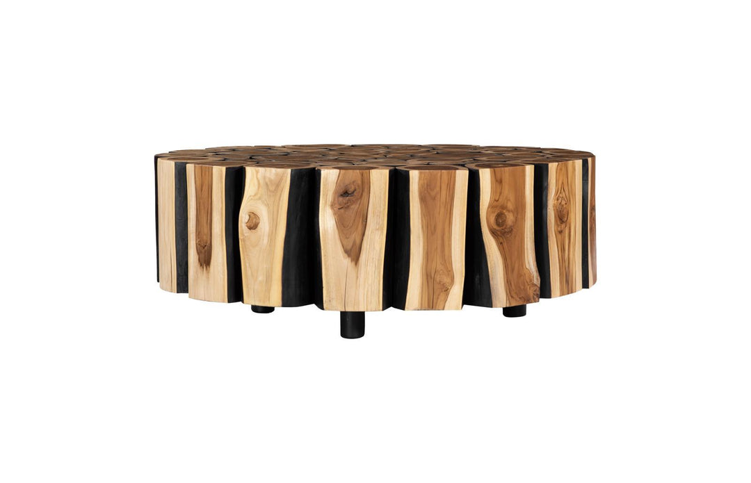 Boscage Coffee Table on Black Metal Legs, Round by Phillips Collection — view 3