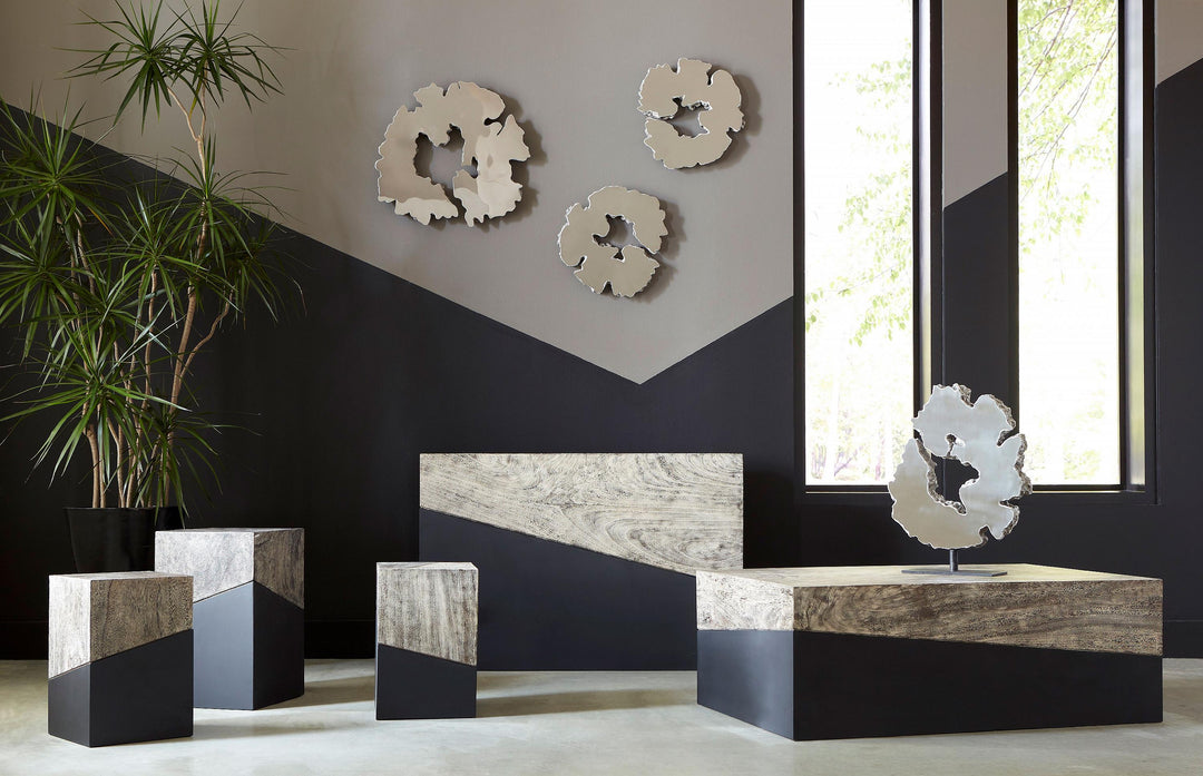 Geometry Coffee Table, Gray Stone by Phillips Collection — room setting