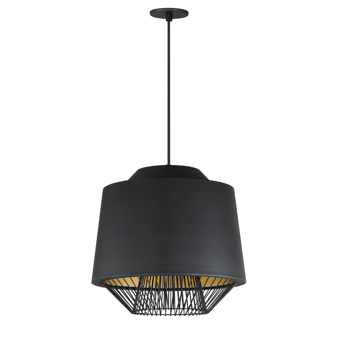 Phoenix 18.5" LED Pendant by ET2 Lighting in Black / Gold finish