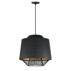 Phoenix 18.5" LED Pendant by ET2 Lighting in Black / Gold finish