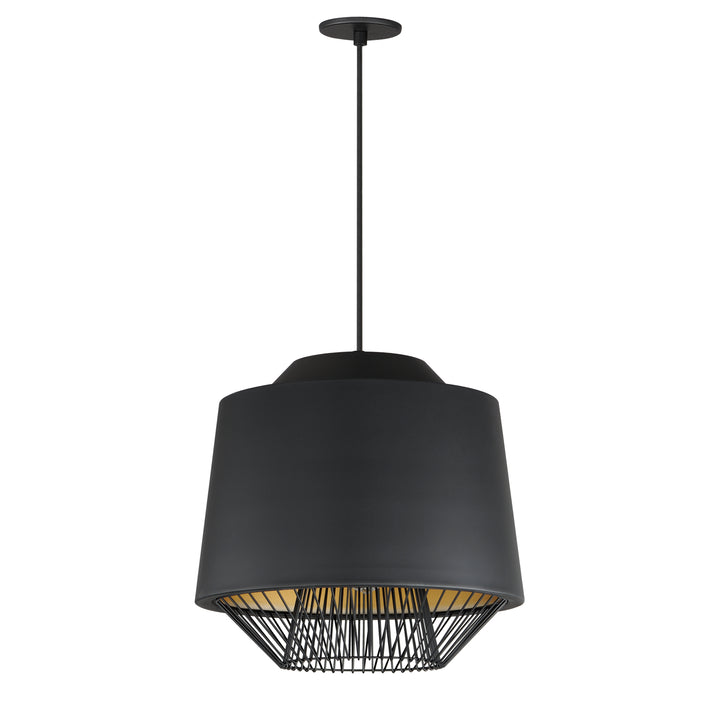 Phoenix 18.5" LED Pendant by ET2 Lighting in Black / Gold finish