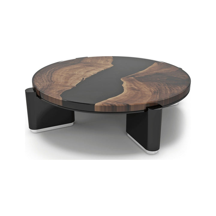 Piave Walnut Wood Black Coffee Table Arditi Collection