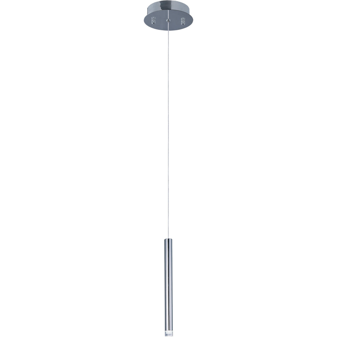 Picolo 1-Light LED Mini Pendant by ET2 Lighting in Polished Chrome, front view