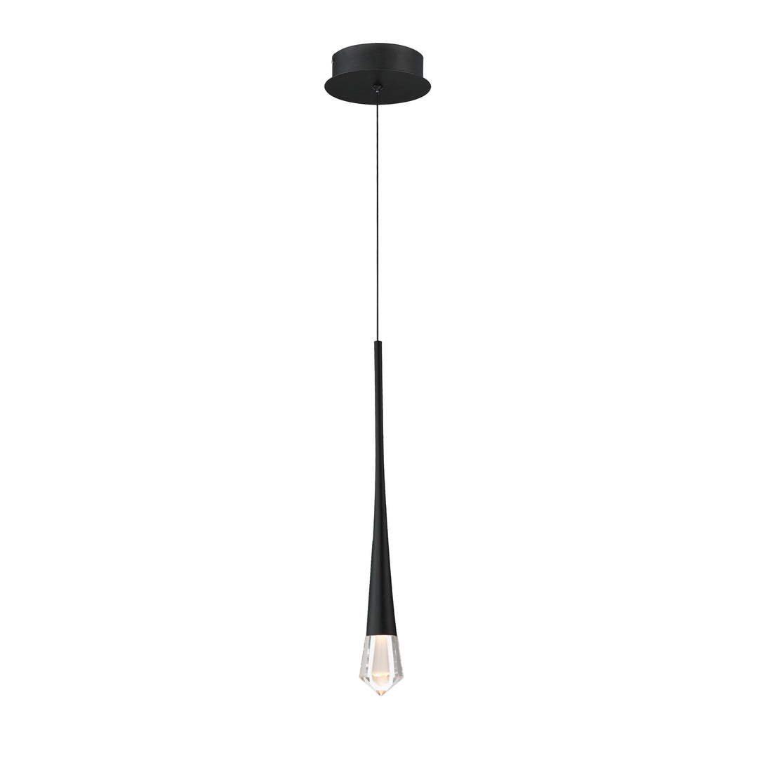 Pierce 1-Light LED Pendant by ET2 Lighting in Black finish