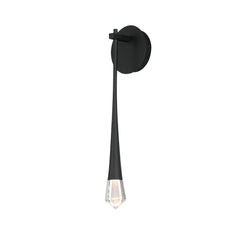Pierce 1-Light LED Sconce by ET2 Lighting in Black, front view