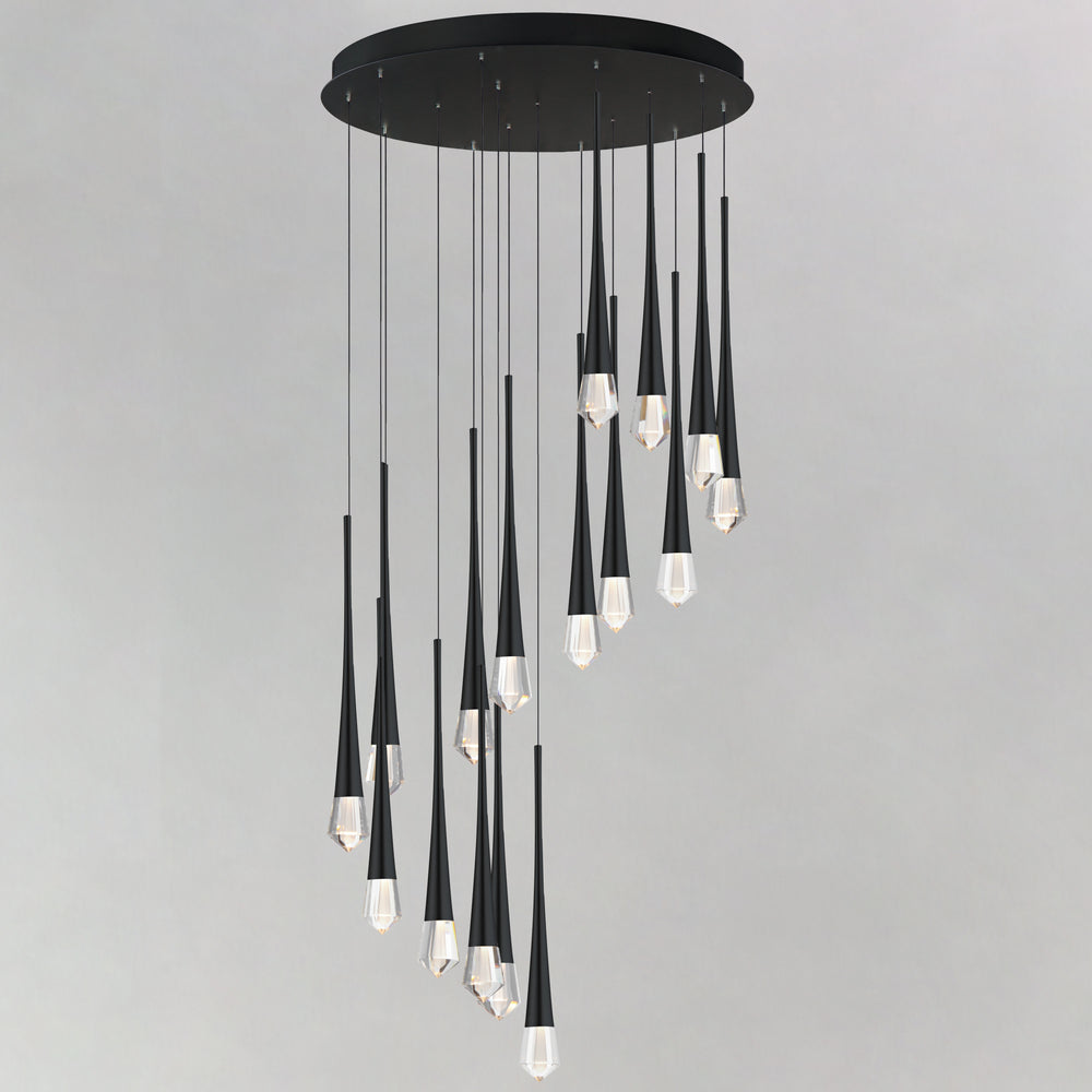 Pierce 16-Light LED Chandelier by ET2 Lighting, styled view 1
