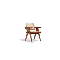 Pierre J Arm Teak Full Wicker Outdoor Dining Chairs Soho Concept