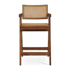 Pierre J Stool Teak Full Wicker Soho Concept