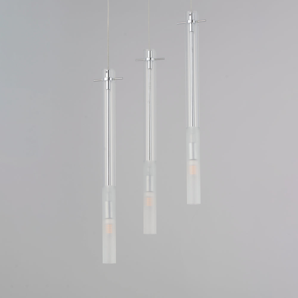 Pipette 3-Light LED Pendant by ET2 Lighting, styled view 1
