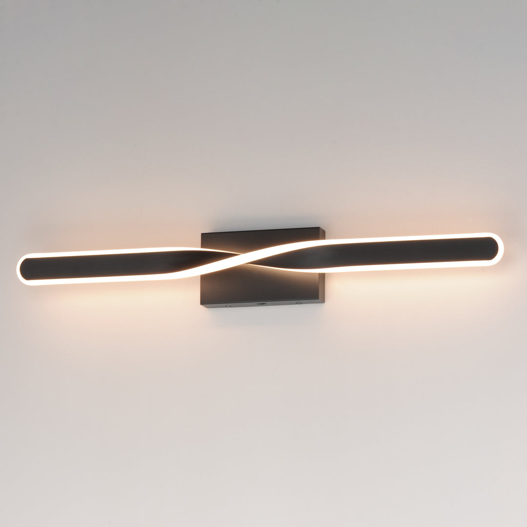Pirouette 32" LED Bath Vanity 5CCT by ET2 Lighting, styled view 4