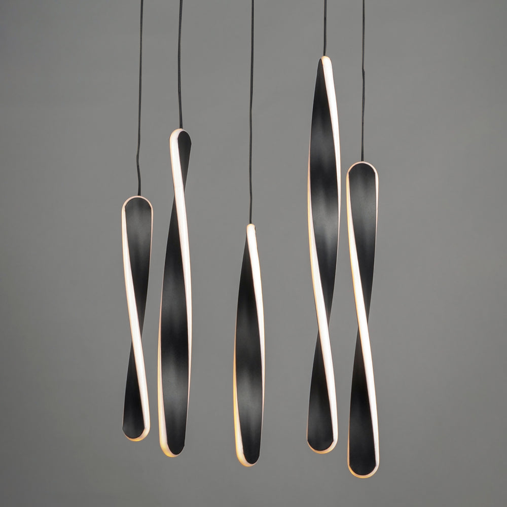 Pirouette 5-Light LED Pendant by ET2 Lighting, styled view 1