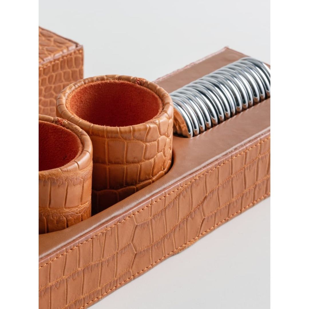 Impatia Precious Leather Backgammon Game Set