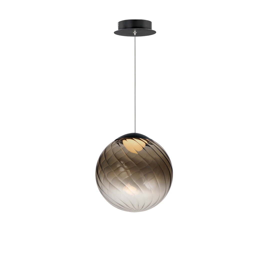 Planetary 1-Light LED Pendant by ET2 Lighting in Black finish