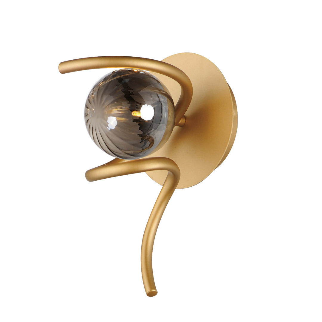 Planetary 1-Light LED Wall Sconce by ET2 Lighting in Gold, front view