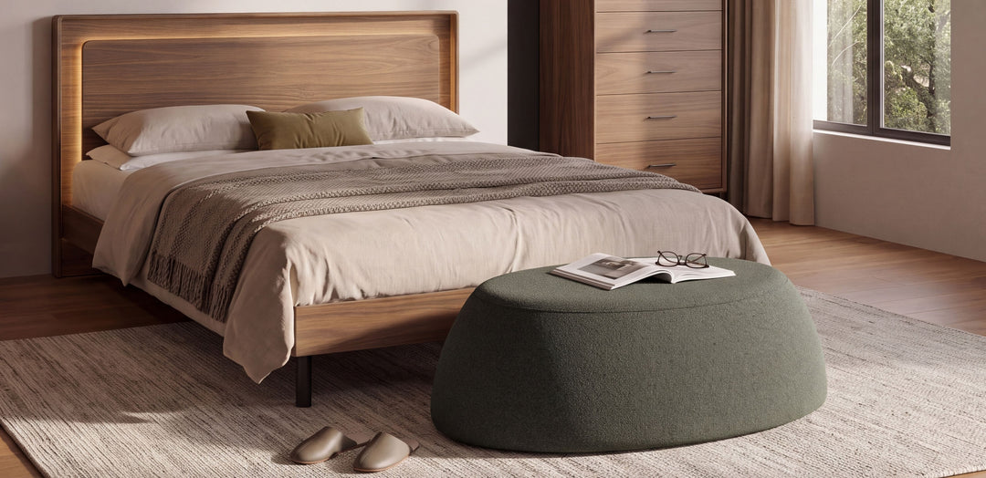 Plush 1332 45" Pouf in Kale lifestyle