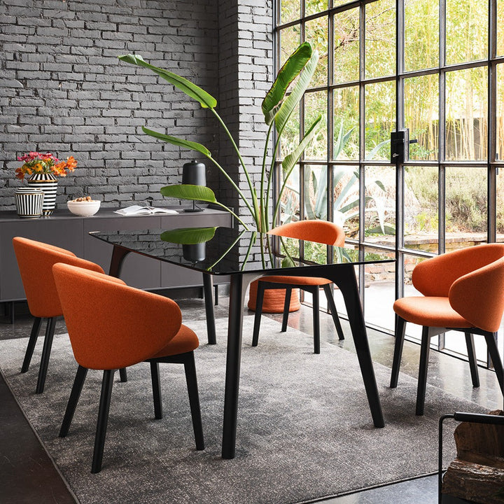 Pod Barrel Dining Table by Connubia in a styled interior