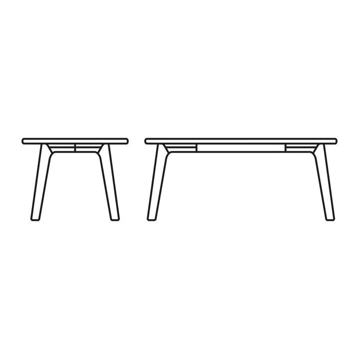 Pod Barrel Dining Table by Connubia line drawing