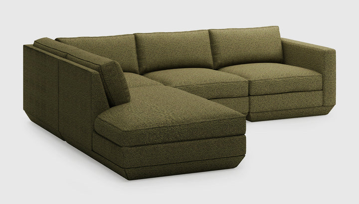 Podium 4PC Lounge Sectional in Copenhagen Terra, left facing
