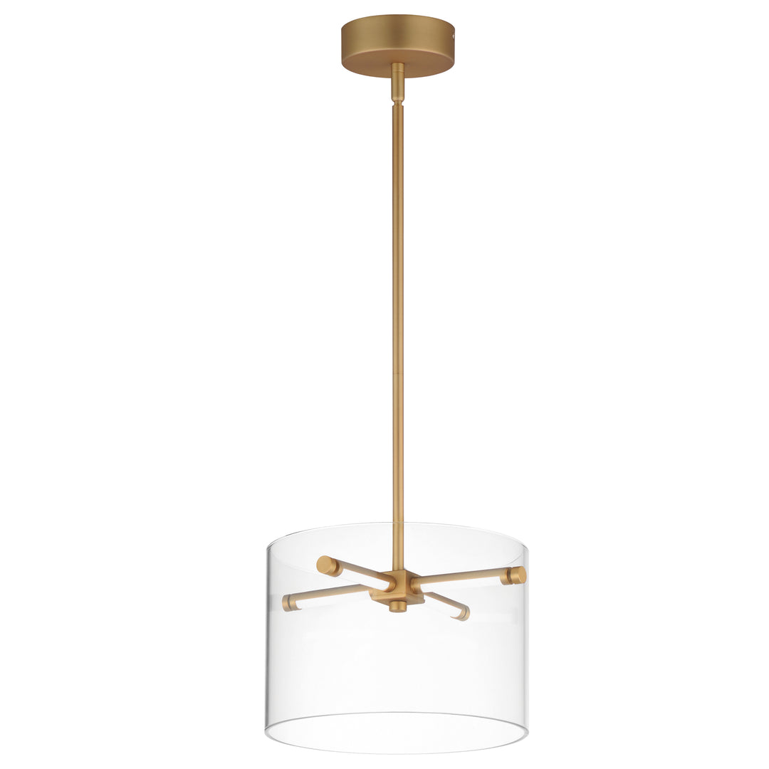 Polo 12" LED Pendant by ET2 Lighting in Gold, front view