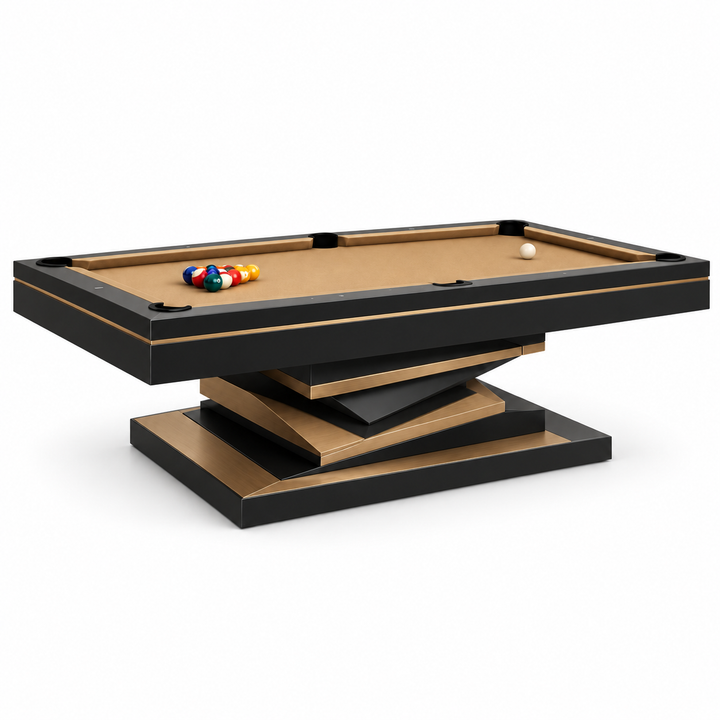 Neavio Camel &amp; Black rendered preview: matte black frame, bronze accent finish and supplier Camel felt on white