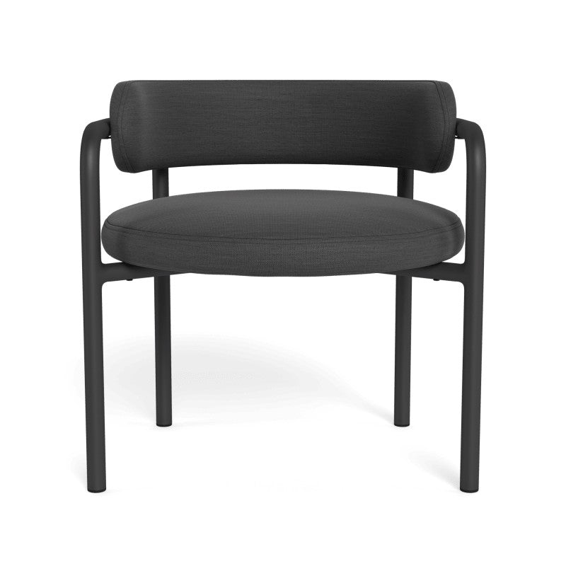 Porto Aluminum Club Chair by Harbour in Aluminum Asteroid