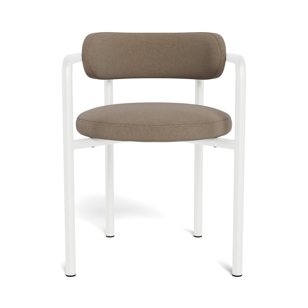 Porto Aluminum Dining Chair by Harbour in Aluminum White
