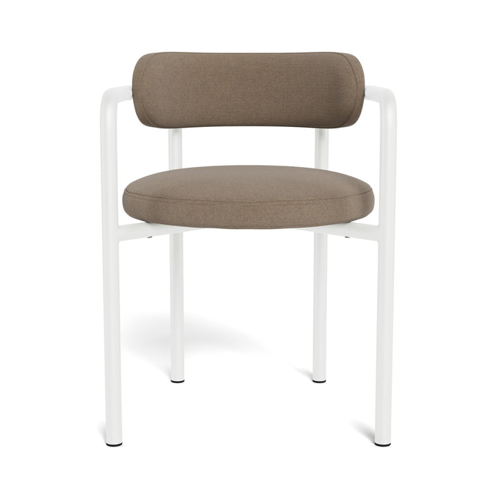 Porto Aluminum Dining Chair by Harbour in Aluminum White