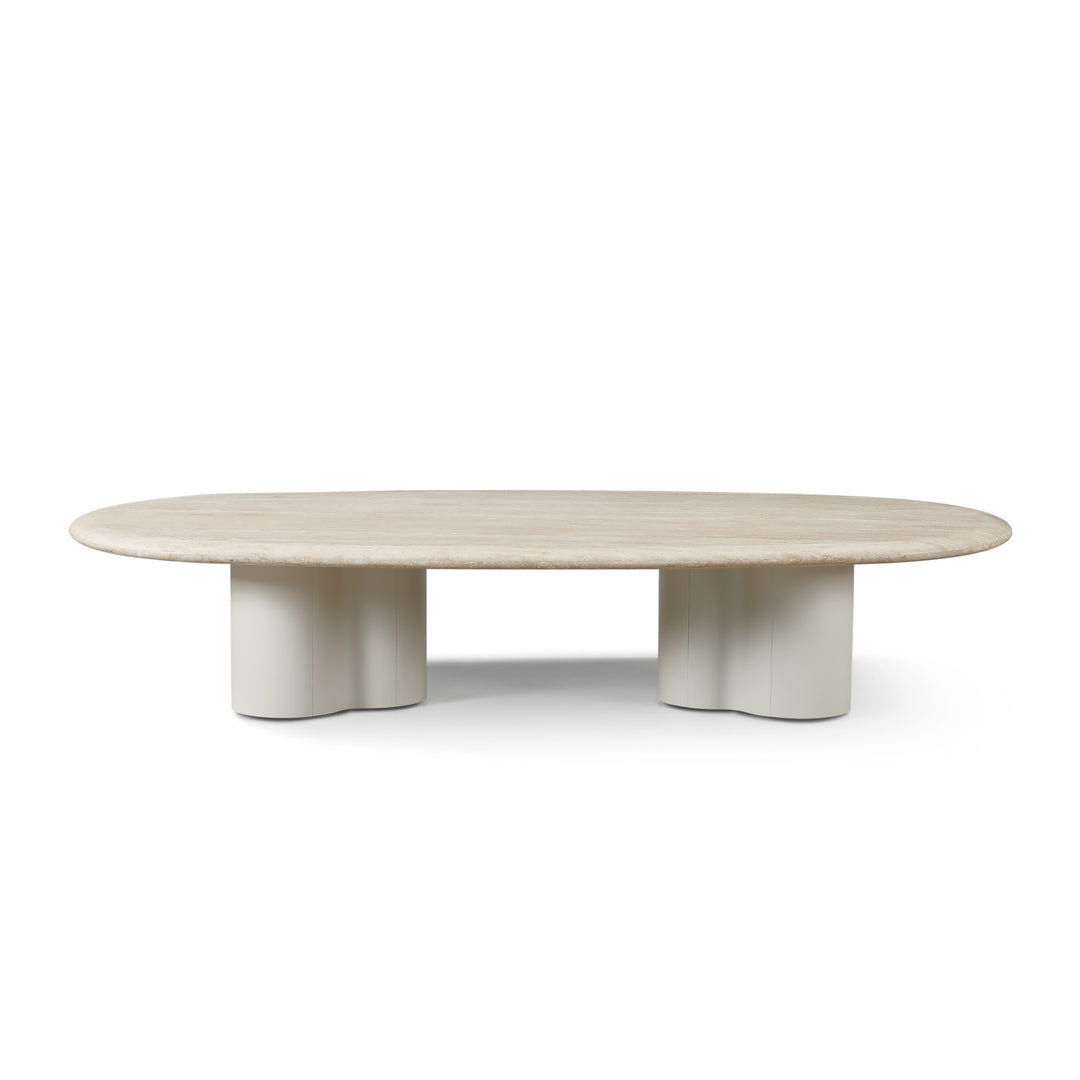Porto Aluminum Pill Coffee Table 64" by Harbour