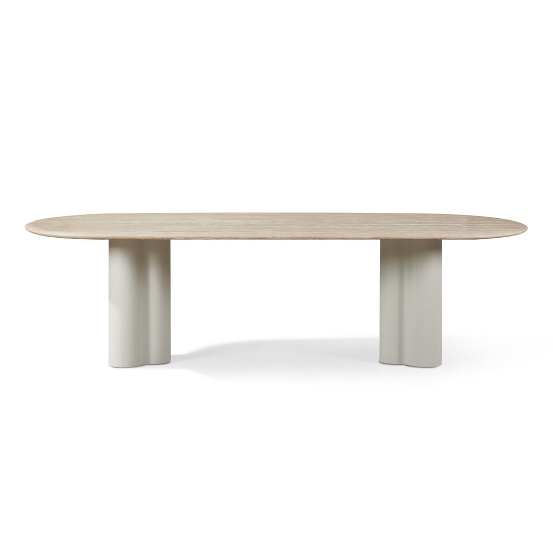 Porto Aluminum Pill Dining Table 108" by Harbour