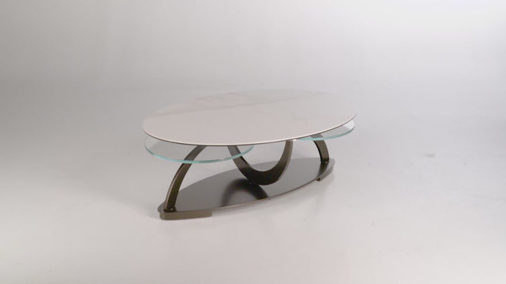 NAOS cocoon-oval-extendable-coffee-table-by-naos mechanism video