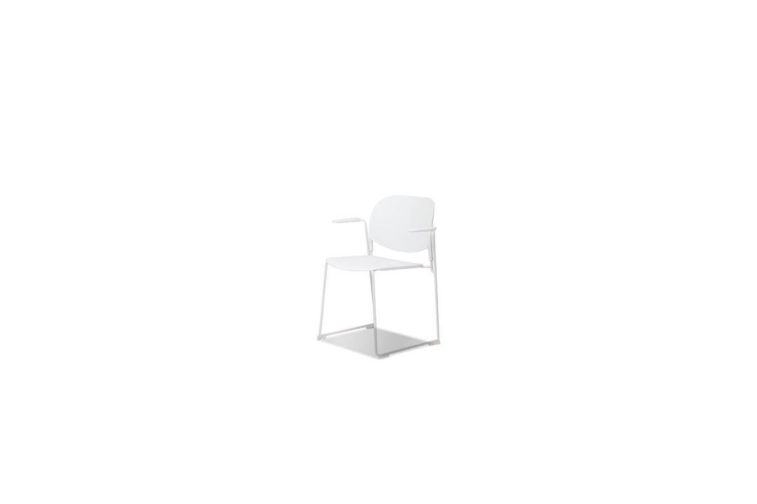 PRINGLE Armchair Stackable in White