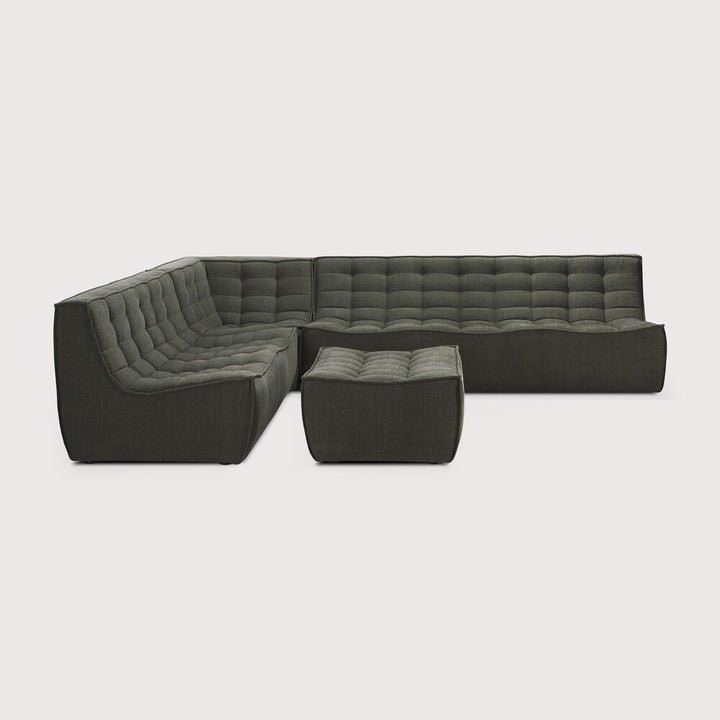 N701 Modular 4-Piece Moss Fabric Sectional Set by Ethnicraft Sectionals Ethnicraft
