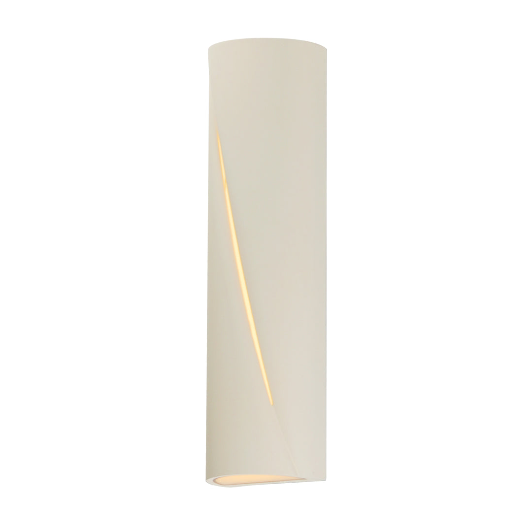 Puff 22" LED Outdoor Wall Sconce by ET2 Lighting in Chalk White, front view