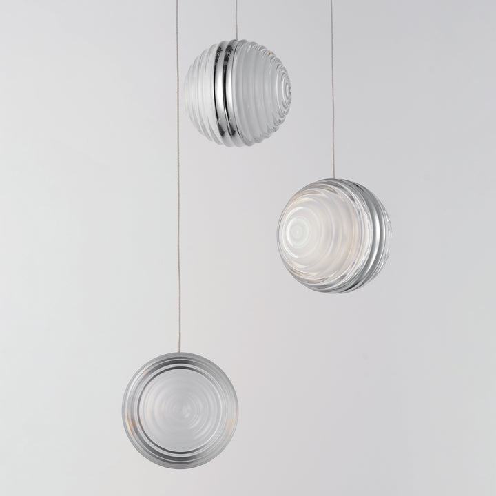 Pulse 3-Light LED Pendant by ET2 Lighting, styled view 2