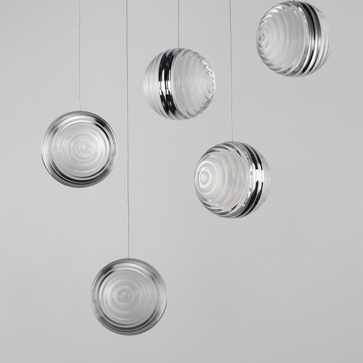 Pulse 5-Light LED Pendant by ET2 Lighting, styled view 1
