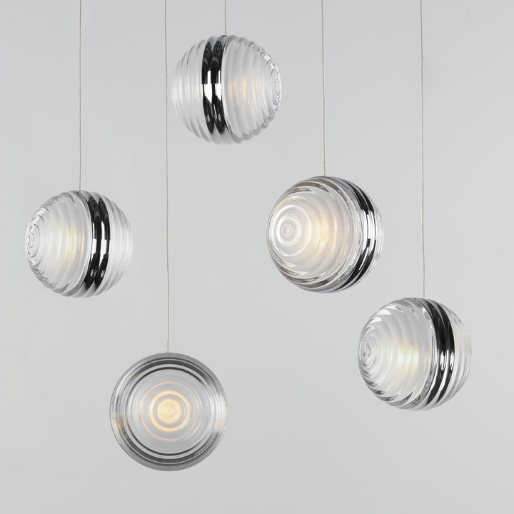 Pulse 5-Light LED Pendant by ET2 Lighting, styled view 2