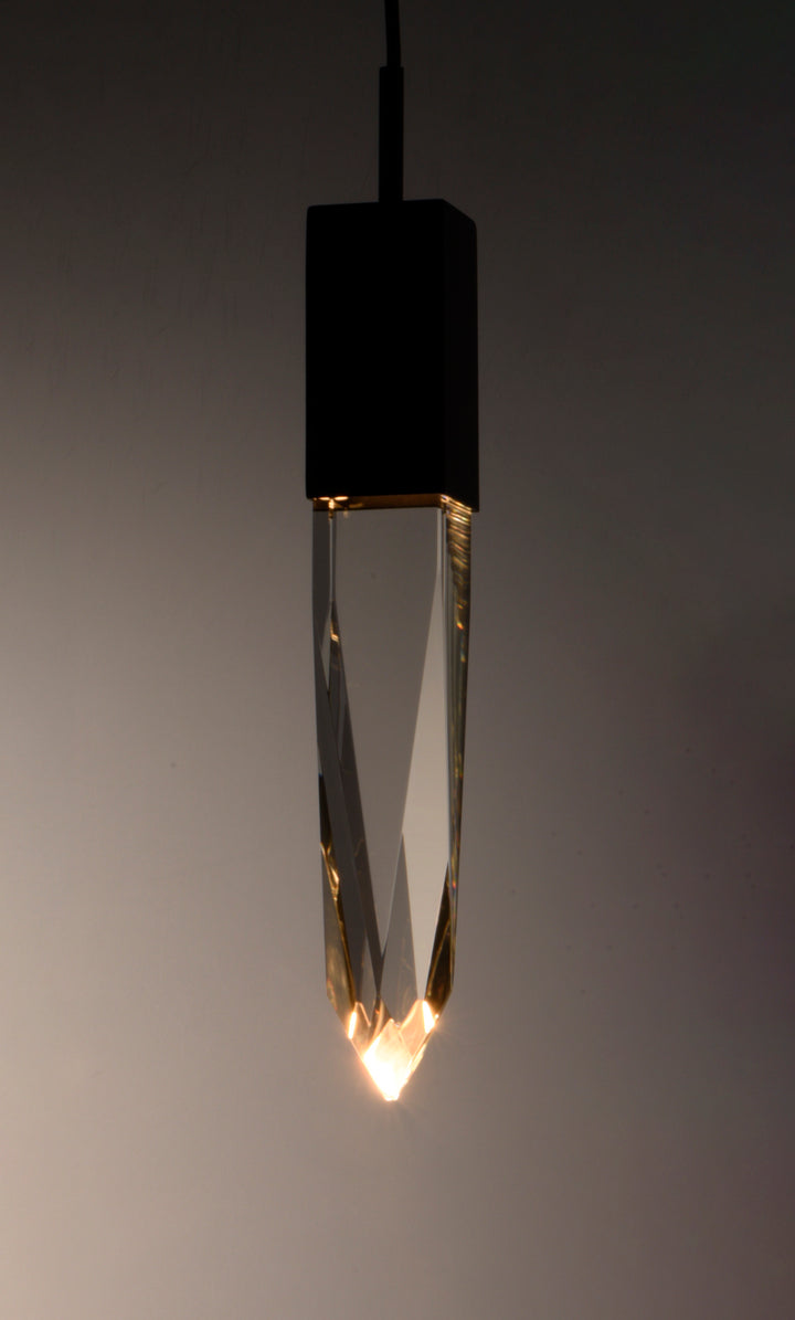 Quartz 1-Light LED Pendant (15.75" H) by ET2 Lighting, styled view 1