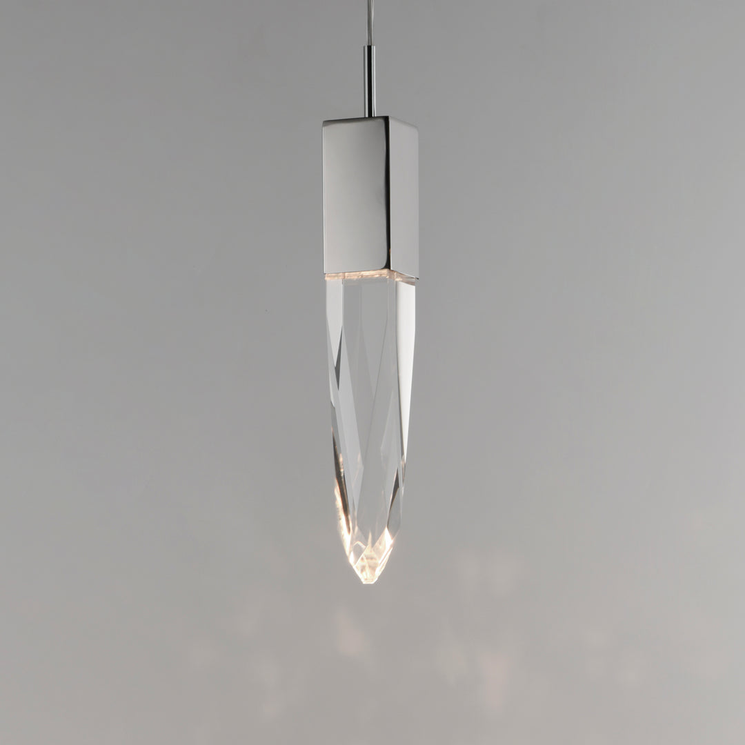Quartz 1-Light LED Pendant (15.75" H) by ET2 Lighting, styled view 3