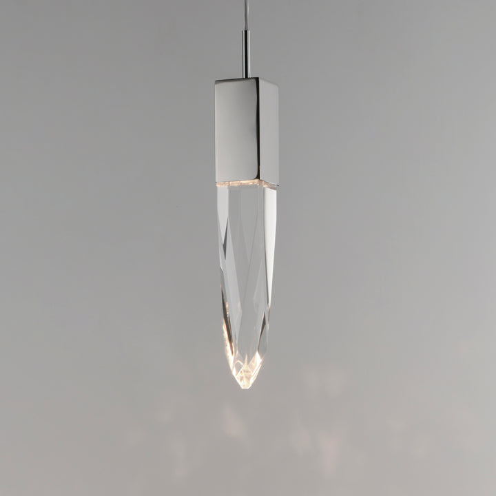 Quartz 1-Light LED Pendant (15.75" H) by ET2 Lighting, styled view 3