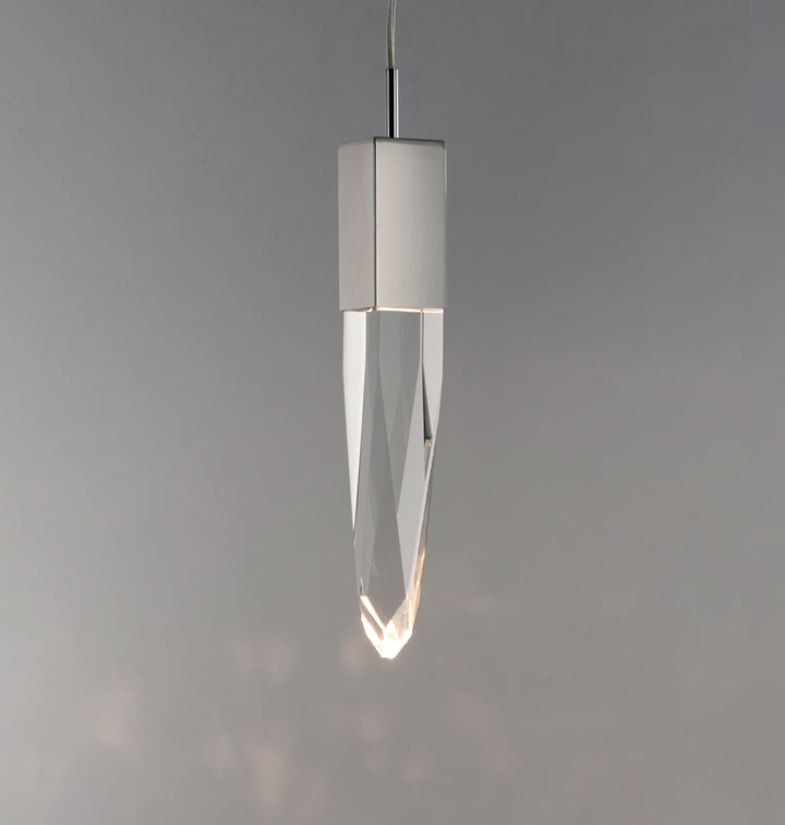 Quartz 1-Light LED Pendant (15.75" H) by ET2 Lighting, styled view 5