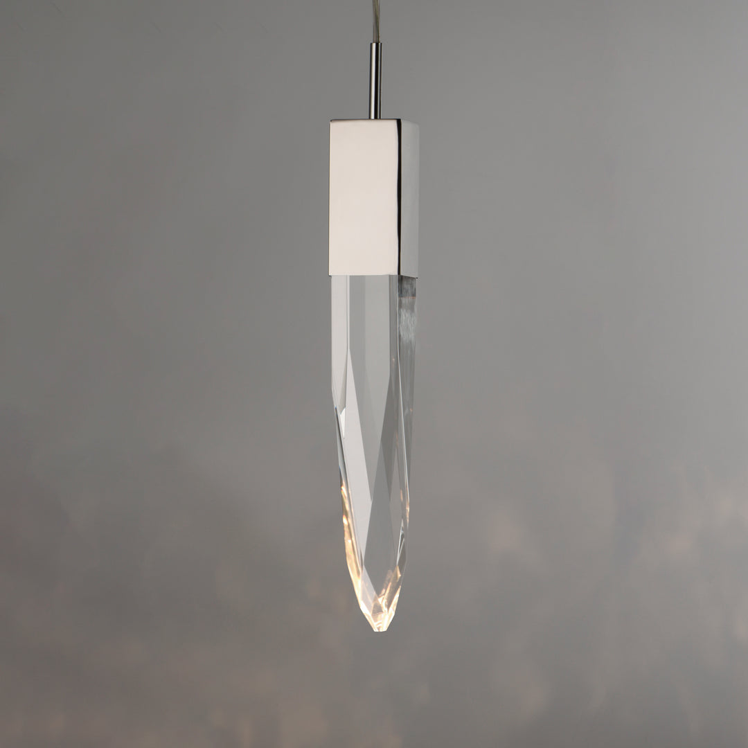 Quartz 1-Light LED Pendant (15.75" H) by ET2 Lighting, styled view 6